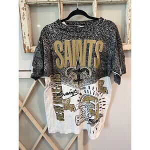 Vintage Magic Johnson large New Orleans Saints "all over print" tee t-shirt